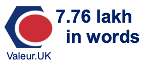7.76 lakh in words 7.76 lakh in words
