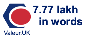 7.77 lakh in words