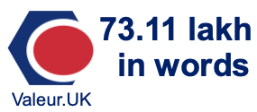 73.11 lakh in words 73.11 lakh in words