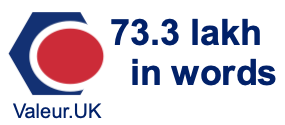 73.3 lakh in words 73.3 lakh in words