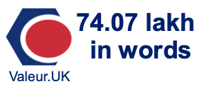 74.07 lakh in words 74.07 lakh in words