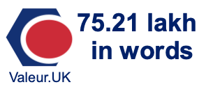 75.21 lakh in words
