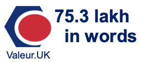 75.3 lakh in words 75.3 lakh in words