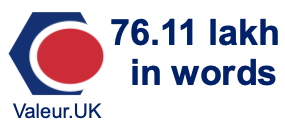 76.11 lakh in words 76.11 lakh in words