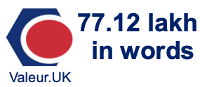 77.12 lakh in words