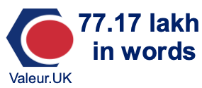 77.17 lakh in words