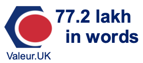 77.2 lakh in words