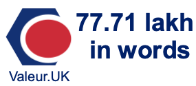 77.71 lakh in words 77.71 lakh in words