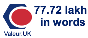 77.72 lakh in words