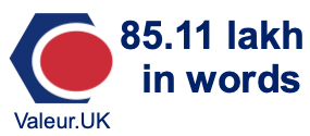 85.11 lakh in words 85.11 lakh in words