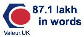 87.1 lakh in words 87.1 lakh in words
