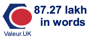 87.27 lakh in words 87.27 lakh in words