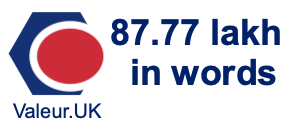 87.77 lakh in words 87.77 lakh in words