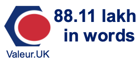 88.11 lakh in words 88.11 lakh in words