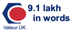 9.1 lakh in words 9.1 lakh in words