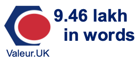 9.46 lakh in words