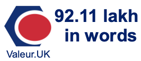 92.11 lakh in words 92.11 lakh in words