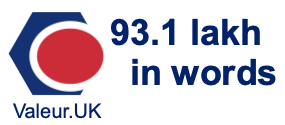 93.1 lakh in words 93.1 lakh in words
