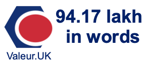 94.17 lakh in words