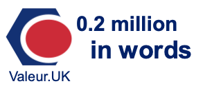 0.2 million in words 0.2 million in words