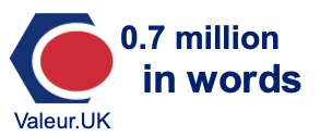 0.7 million in words 0.7 million in words