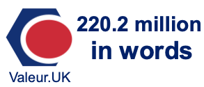 220.2 million in words 220.2 million in words