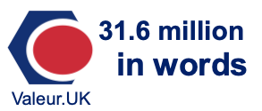 31.6 million in words 31.6 million in words