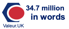 34.7 million in words 34.7 million in words