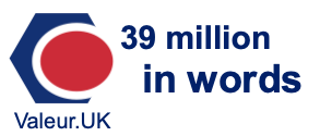 39 million in words 39 million in words