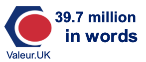 39.7 million in words 39.7 million in words
