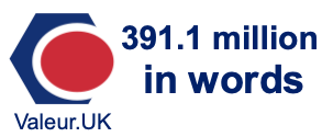 391.1 million in words