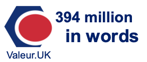 394 million in words