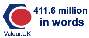 411.6 million in words