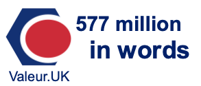 577 million in words