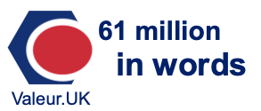 61 million in words 61 million in words