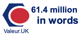 61.4 million in words 61.4 million in words