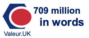 709 million in words
