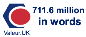 711.6 million in words 711.6 million in words