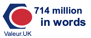 714 million in words