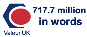 717.7 million in words