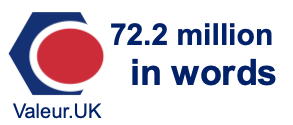 72.2 million in words 72.2 million in words