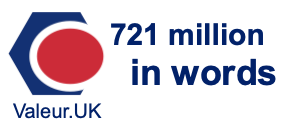 721 million in words