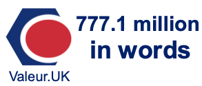 777.1 million in words 777.1 million in words