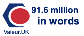 91.6 million in words 91.6 million in words