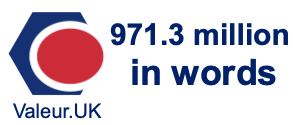 971.3 million in words