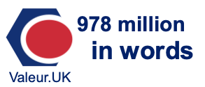 978 million in words
