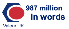 987 million in words