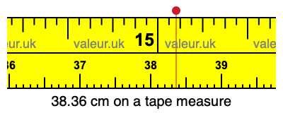38.36 centimeters on a tape measure