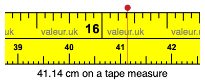 41.14 centimeters on a tape measure
