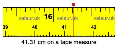 41.31 centimeters on a tape measure